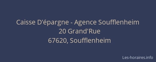 Caisse D'épargne - Agence Soufflenheim