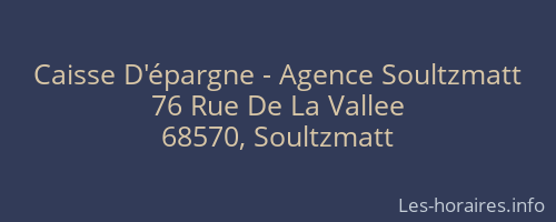 Caisse D'épargne - Agence Soultzmatt