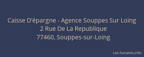 Caisse D'épargne - Agence Souppes Sur Loing