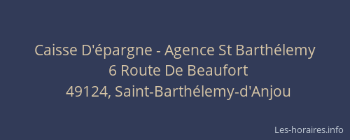 Caisse D'épargne - Agence St Barthélemy