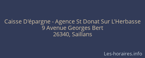 Caisse D'épargne - Agence St Donat Sur L'Herbasse