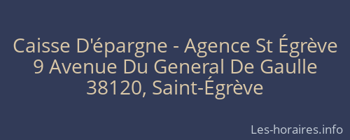 Caisse D'épargne - Agence St Égrève