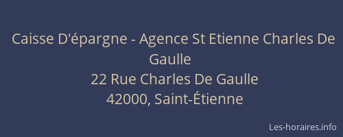 Caisse D'épargne - Agence St Etienne Charles De Gaulle