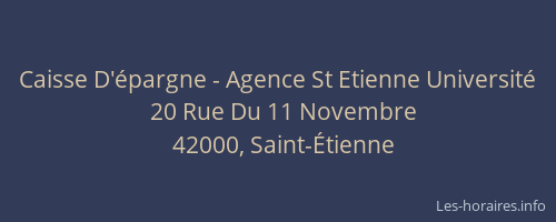 Caisse D'épargne - Agence St Etienne Université