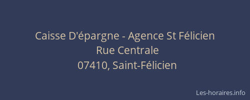Caisse D'épargne - Agence St Félicien