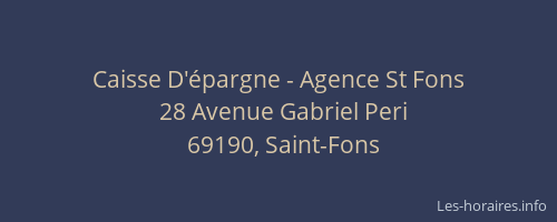 Caisse D'épargne - Agence St Fons
