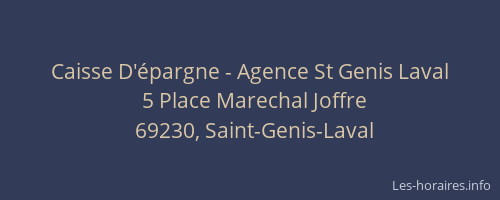 Caisse D'épargne - Agence St Genis Laval