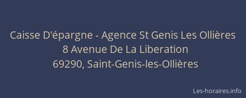 Caisse D'épargne - Agence St Genis Les Ollières