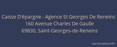 Caisse D'épargne - Agence St Georges De Reneins
