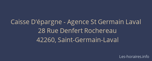 Caisse D'épargne - Agence St Germain Laval