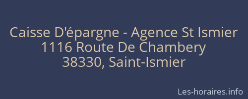 Caisse D'épargne - Agence St Ismier