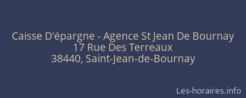 Caisse D'épargne - Agence St Jean De Bournay