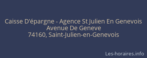 Caisse D'épargne - Agence St Julien En Genevois
