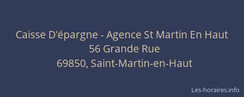 Caisse D'épargne - Agence St Martin En Haut