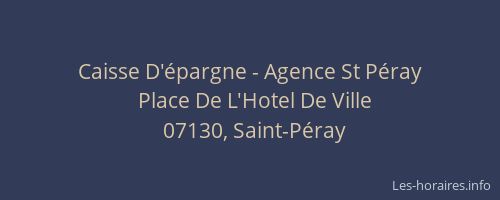 Caisse D'épargne - Agence St Péray