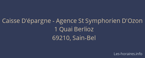Caisse D'épargne - Agence St Symphorien D'Ozon