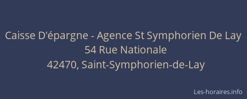 Caisse D'épargne - Agence St Symphorien De Lay