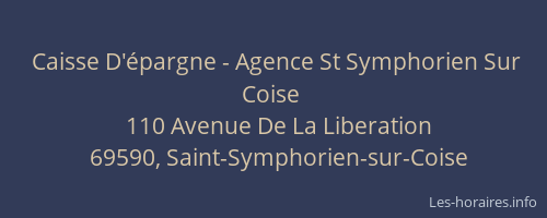 Caisse D'épargne - Agence St Symphorien Sur Coise