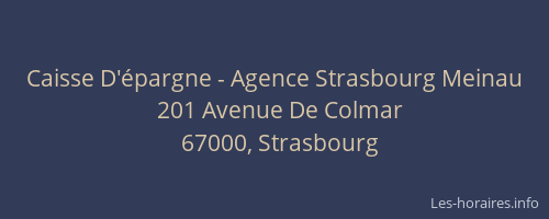 Caisse D'épargne - Agence Strasbourg Meinau
