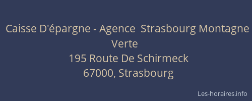 Caisse D'épargne - Agence  Strasbourg Montagne Verte