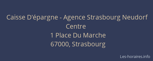 Caisse D'épargne - Agence Strasbourg Neudorf Centre