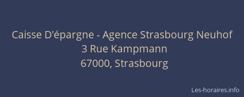 Caisse D'épargne - Agence Strasbourg Neuhof