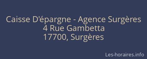 Caisse D'épargne - Agence Surgères
