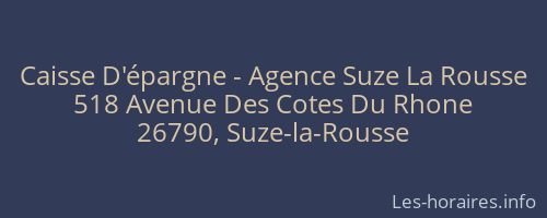 Caisse D'épargne - Agence Suze La Rousse