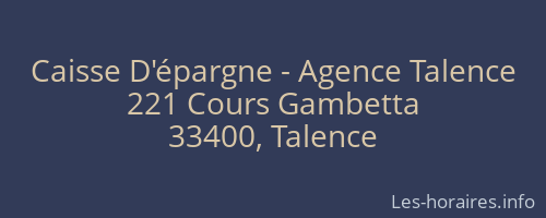 Caisse D'épargne - Agence Talence