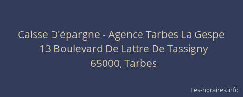 Caisse D'épargne - Agence Tarbes La Gespe