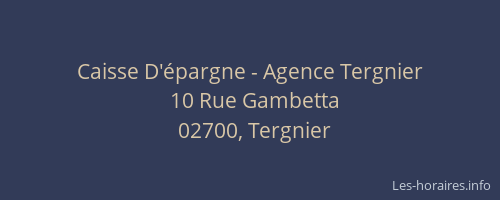 Caisse D'épargne - Agence Tergnier