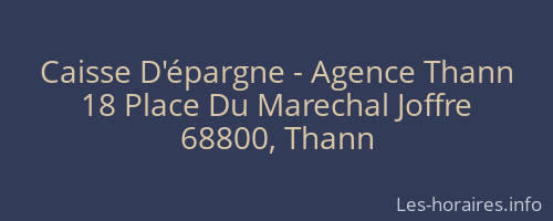 Caisse D'épargne - Agence Thann
