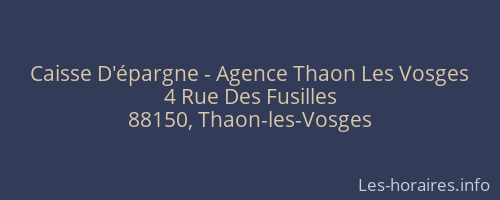 Caisse D'épargne - Agence Thaon Les Vosges