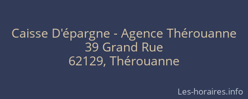 Caisse D'épargne - Agence Thérouanne