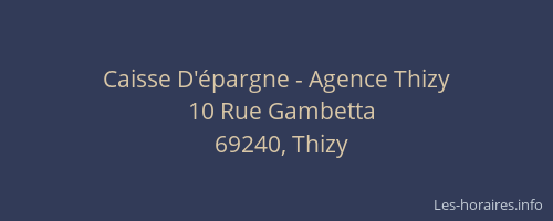 Caisse D'épargne - Agence Thizy