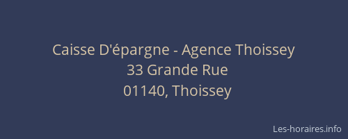 Caisse D'épargne - Agence Thoissey