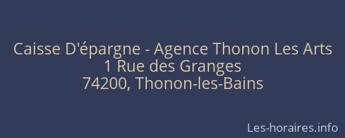 Caisse D'épargne - Agence Thonon Les Arts