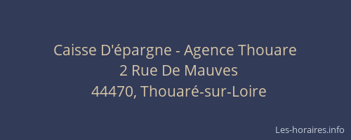 Caisse D'épargne - Agence Thouare