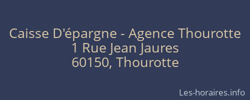 Caisse D'épargne - Agence Thourotte