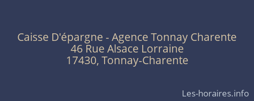 Caisse D'épargne - Agence Tonnay Charente
