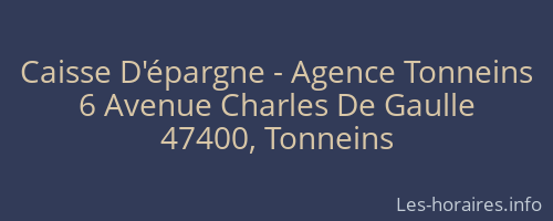 Caisse D'épargne - Agence Tonneins