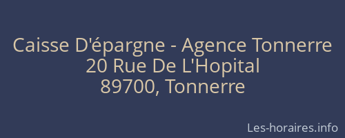 Caisse D'épargne - Agence Tonnerre