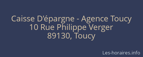 Caisse D'épargne - Agence Toucy