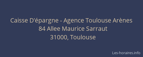 Caisse D'épargne - Agence Toulouse Arènes