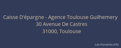 Caisse D'épargne - Agence Toulouse Guilhemery