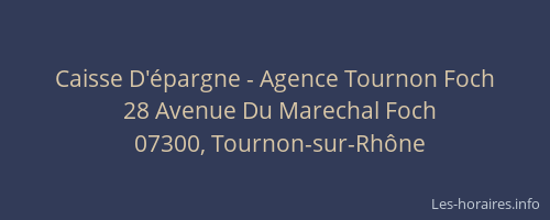 Caisse D'épargne - Agence Tournon Foch