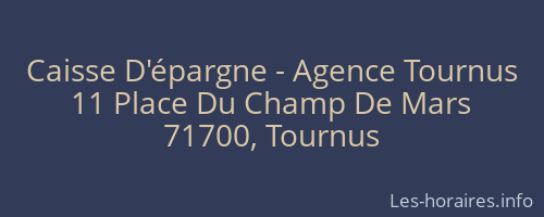 Caisse D'épargne - Agence Tournus