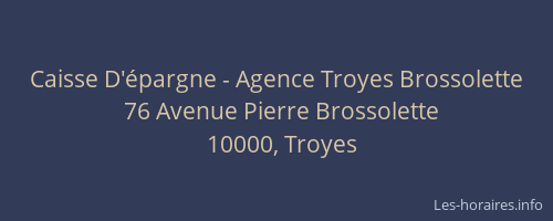 Caisse D'épargne - Agence Troyes Brossolette