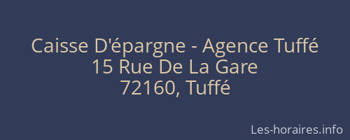 Caisse D'épargne - Agence Tuffé