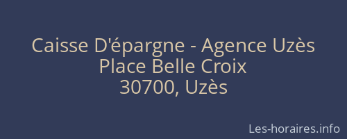 Caisse D'épargne - Agence Uzès
